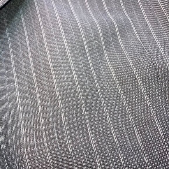 Armani Collezioni Gray Striped Wool Blend Suit Jacket Sz 46L - Picture 4 of 7